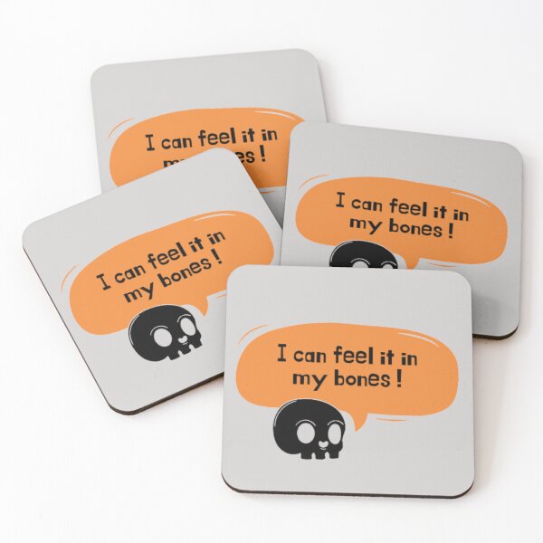 Item preview, I can feel it in my bones. Hilarious Halloween skeleton joke designed and sold by Tarun Bisht.