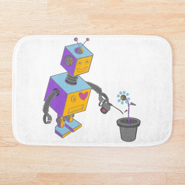 Aperçu de l'œuvre Robot huilant les fleurs créée et vendue par Boundliss.