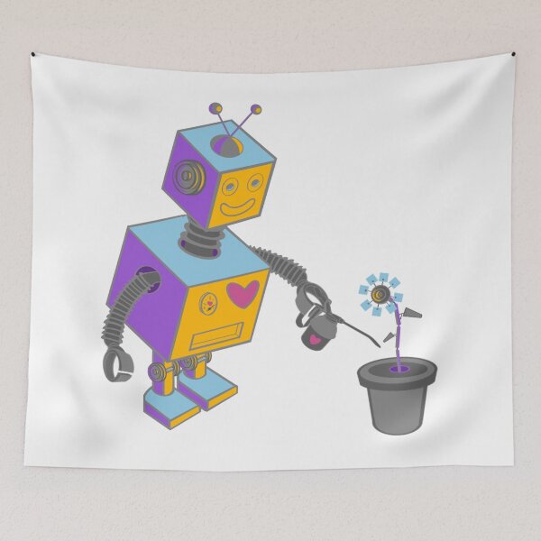Item preview, Robot Oiling the Flowers designed and sold by Boundliss.