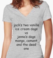 Jenna Marbles gegen Jacksfilms Shirt mit V-Ausschnitt