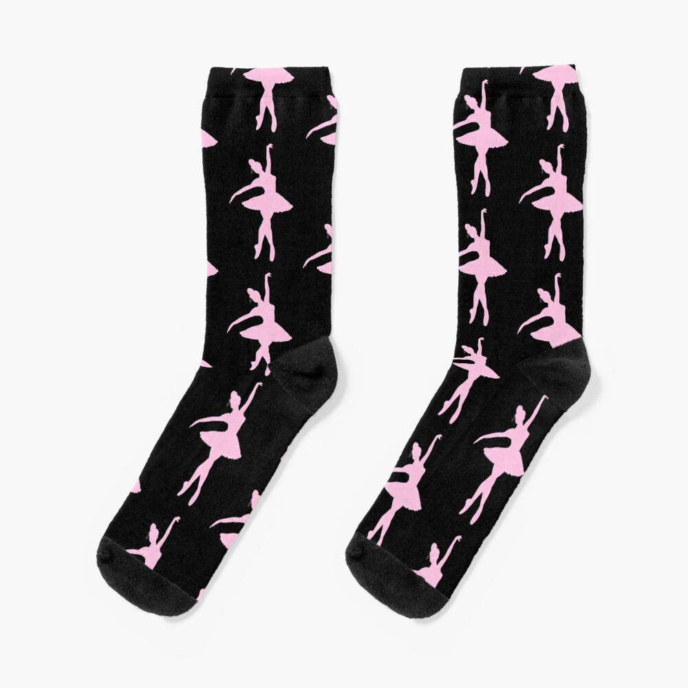 Pink Ballerina Silhouette Socks for Sale by Deborah Camp