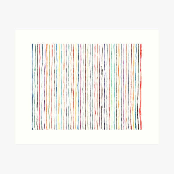 Popsicle Stripe Pattern Art Print