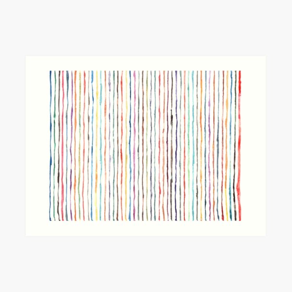 Popsicle Stripe Pattern Art Print