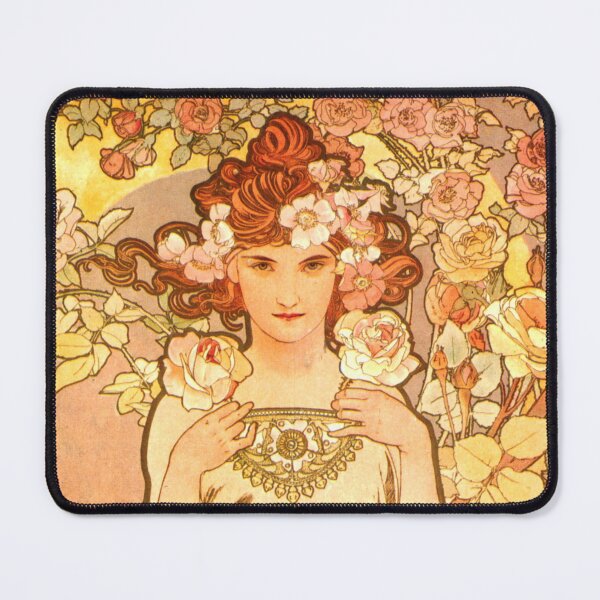 Item preview, Alfonso Mucha Rose designed and sold by OldTimeArt.