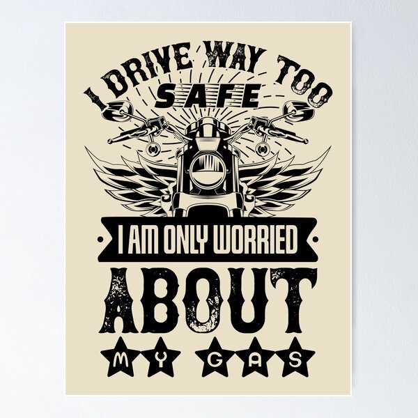 Item preview, I Am Only Worried About My Gas (Black) designed and sold by TextAndVectors.