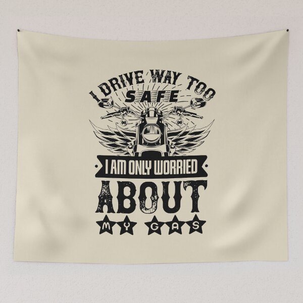 Item preview, I Am Only Worried About My Gas (Black) designed and sold by TextAndVectors.