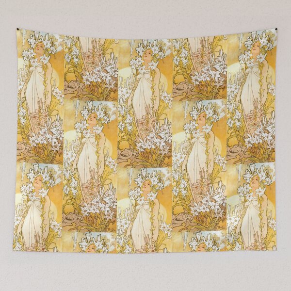 Item preview, Alfons Mucha Las Flores Lirio designed and sold by OldTimeArt.