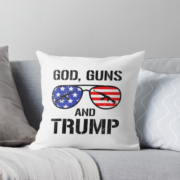 Item preview, God Guns Trump 2024 Presidential Elections Glasses USA Flag designed and sold by untriedcandidat.