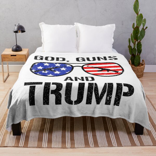 Item preview, God Guns Trump 2024 Presidential Elections Glasses USA Flag designed and sold by untriedcandidat.