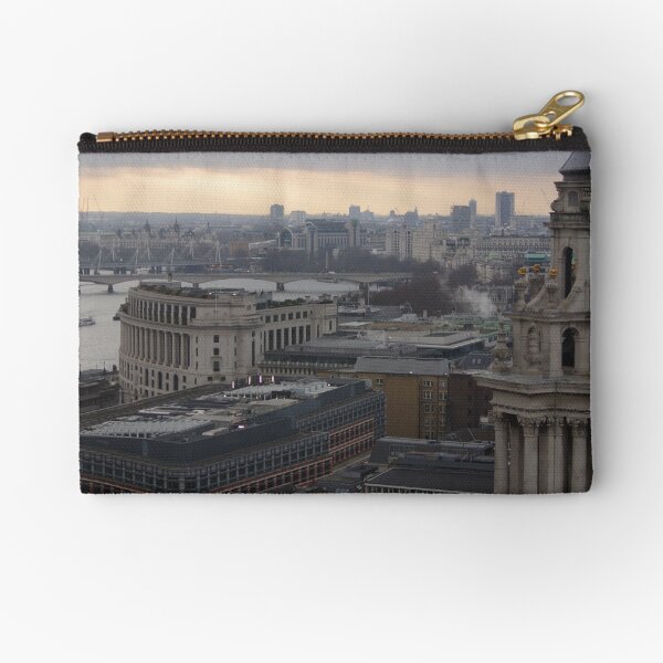 London Skyline in WInter - St.Paul's to Westminster Zipper Pouch