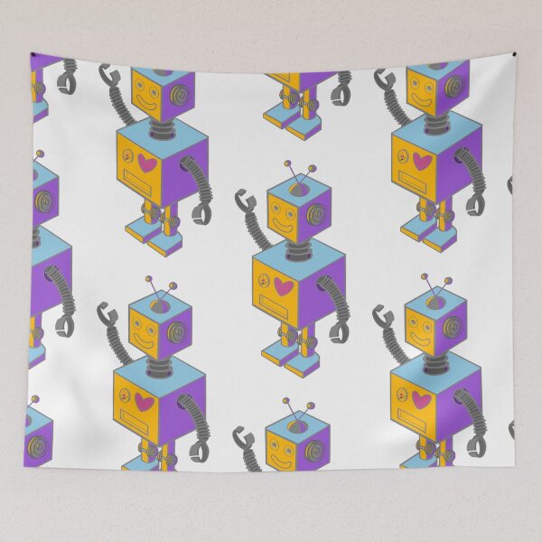 Item preview, Colorful Robot with a Heart designed and sold by Boundliss.