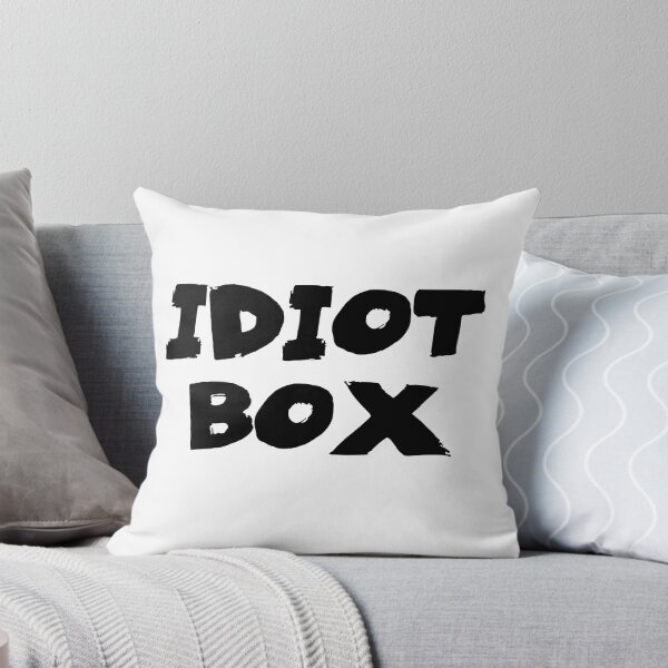 Item preview, Idiot Box Text Monochrome White designed and sold by Meepuruproject.