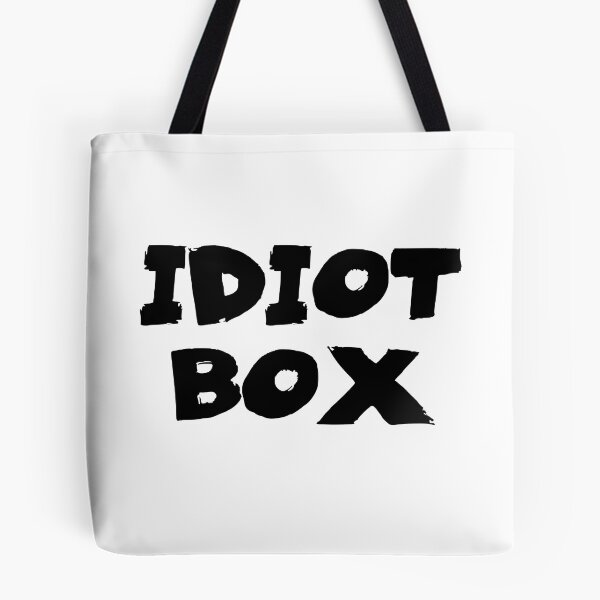 Item preview, Idiot Box Text Monochrome White designed and sold by Meepuruproject.