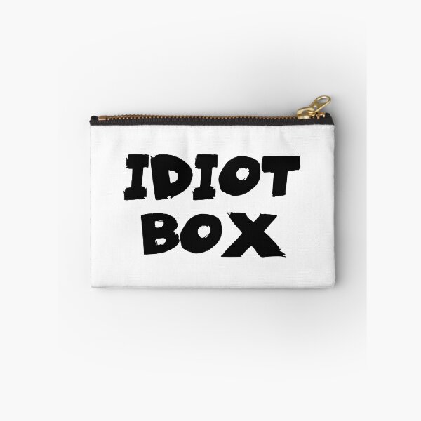 Item preview, Idiot Box Text Monochrome White designed and sold by Meepuruproject.