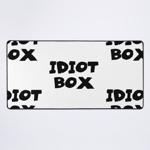 Item preview, Idiot Box Text Monochrome White designed and sold by Meepuruproject.