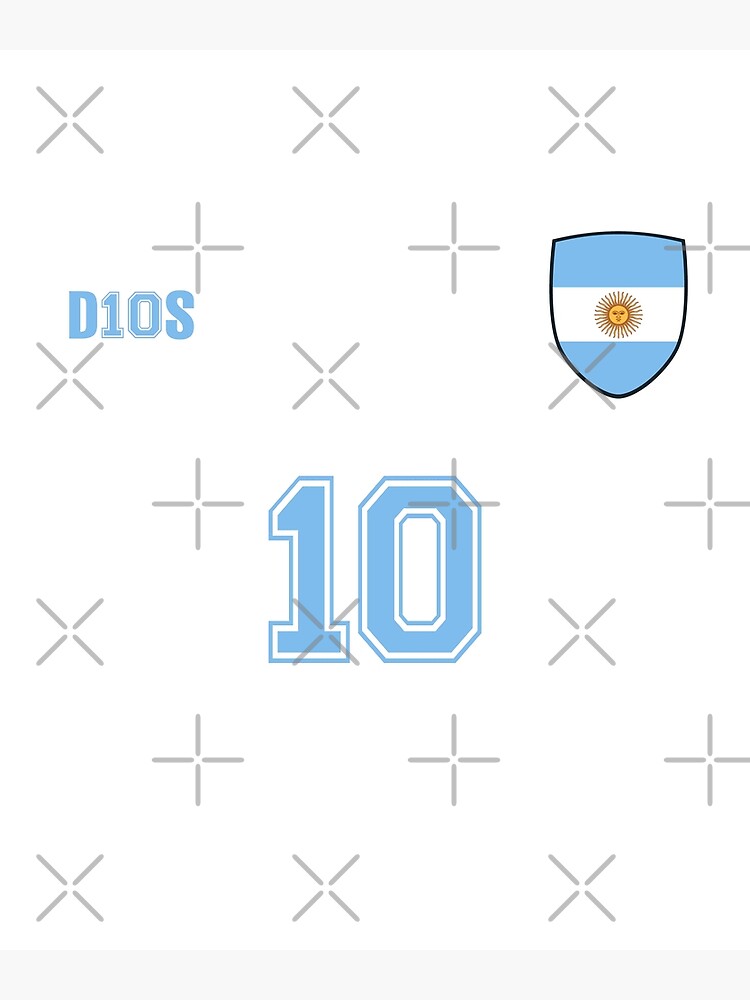 "Argentina Football Team Soccer Retro Jersey Number 10" Poster for Sale by AWOF Redbubble