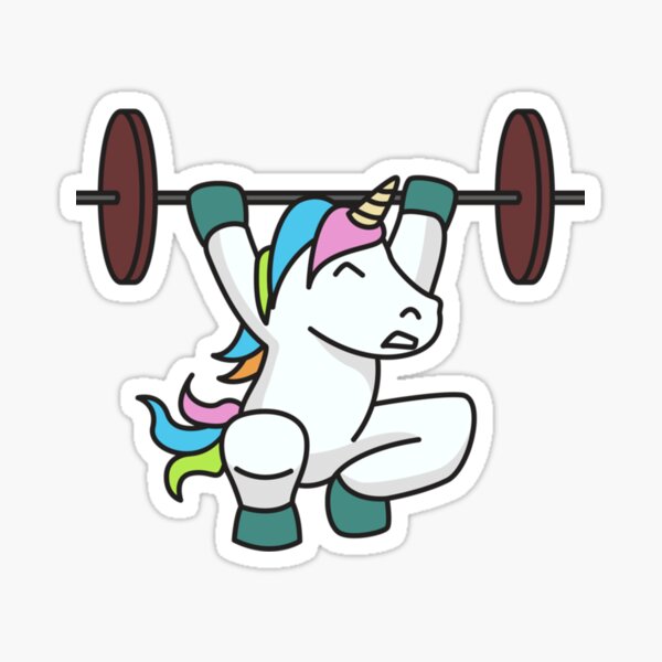 Unicorn Fitness Sticker Unicorn Gym Workout Decals Bodybuilding Sticker  Weightlifting Bodybuilder Sticker Fitness Lover Gifts 