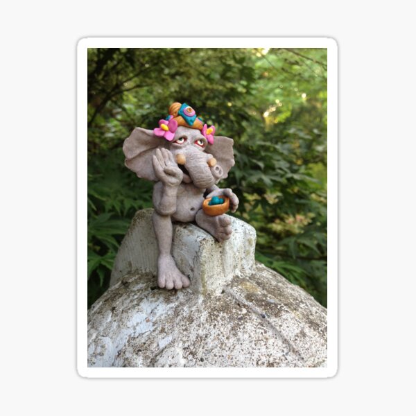 Ganesha in the Garden Sticker