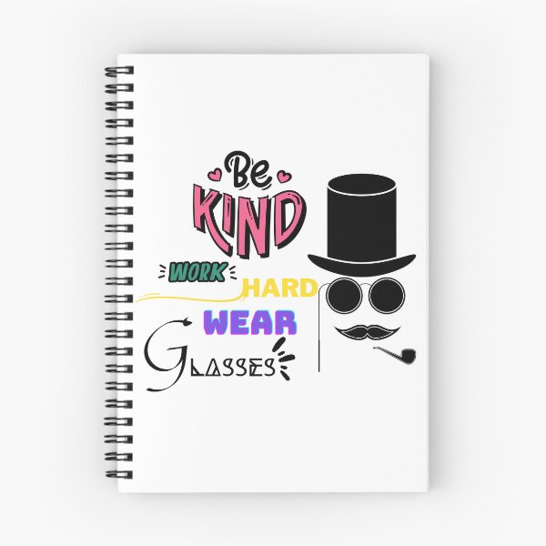 Item preview, be kind work hard wear glasses designed and sold by ENIGMAT-.