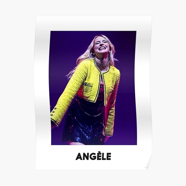 Angèle Van Laeken - Portrait couleur concert Poster