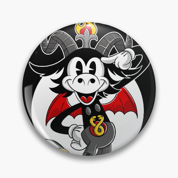 Item preview, Think free like Baphomet retro Cartoon the freethinker goth designed and sold by AlteregoShop.