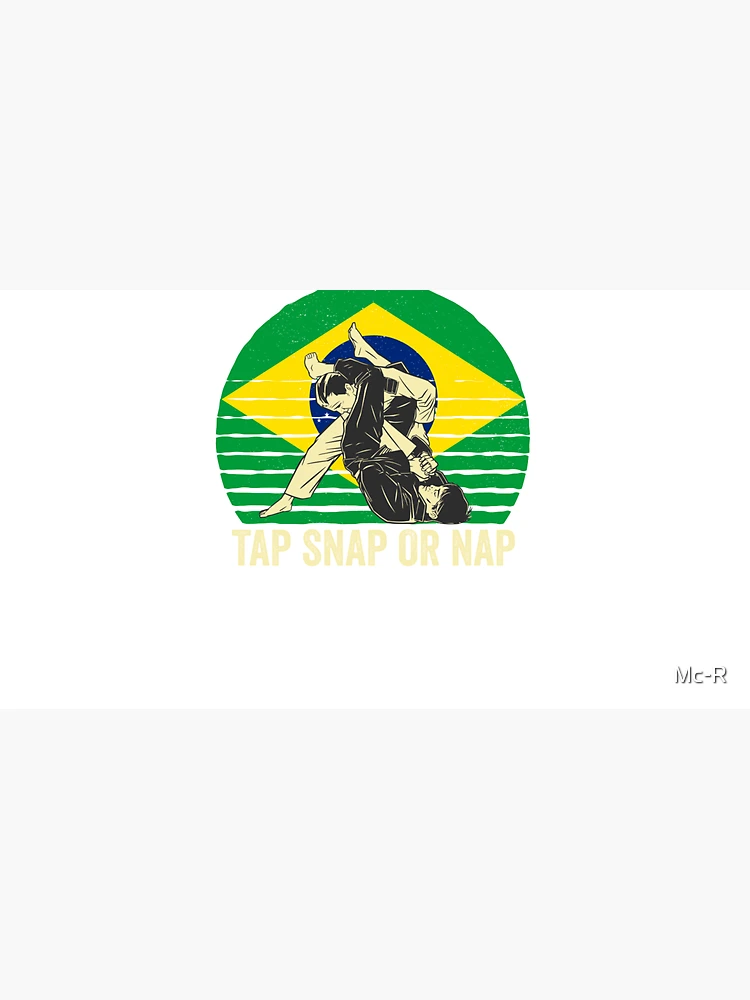 Aperçu 3 sur 3. Casquette avec l'œuvre Tap Snap Or Nap - BJJ Brazilian Jiu Jitsu créée et vendue par Mc-R.