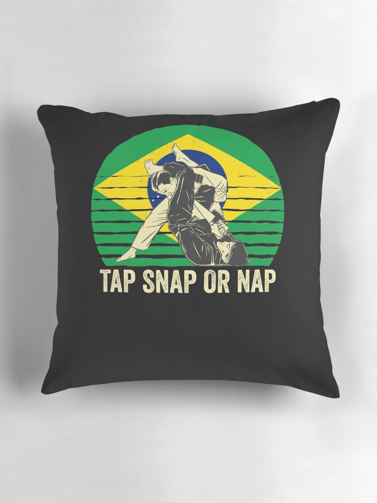 Imagen 3 de 4, Cojín con la obra Tap Snap Or Nap - BJJ Brazilian Jiu Jitsu, diseñada y vendida por Mc-R.