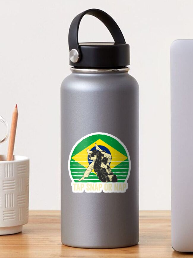 Imagen 1 de 3, Pegatina con la obra Tap Snap Or Nap - BJJ Brazilian Jiu Jitsu, diseñada y vendida por Mc-R.