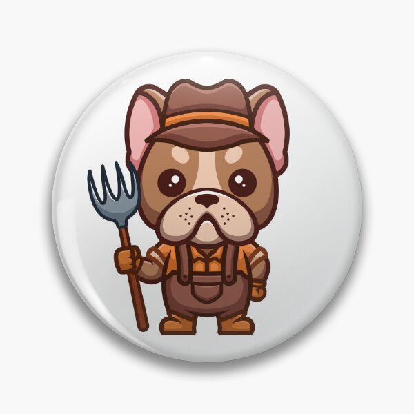 Item preview, French Bulldog Farmer Cute Cartoon designed and sold by GumregaStudio.