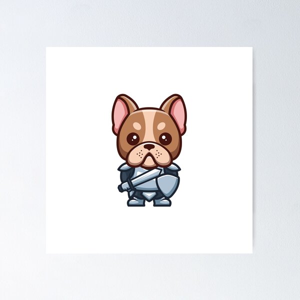 Item preview, French Bulldog Knight Cute Cartoon designed and sold by GumregaStudio.