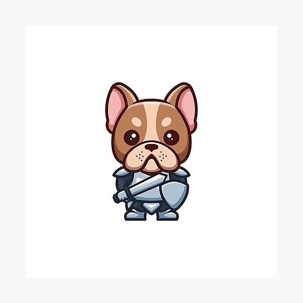 Item preview, French Bulldog Knight Cute Cartoon designed and sold by GumregaStudio.