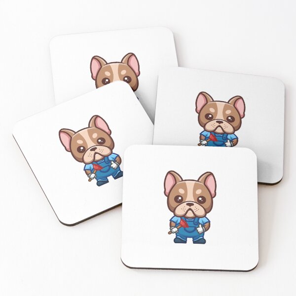 Item preview, French Bulldog Plumber Cute Cartoon designed and sold by GumregaStudio.