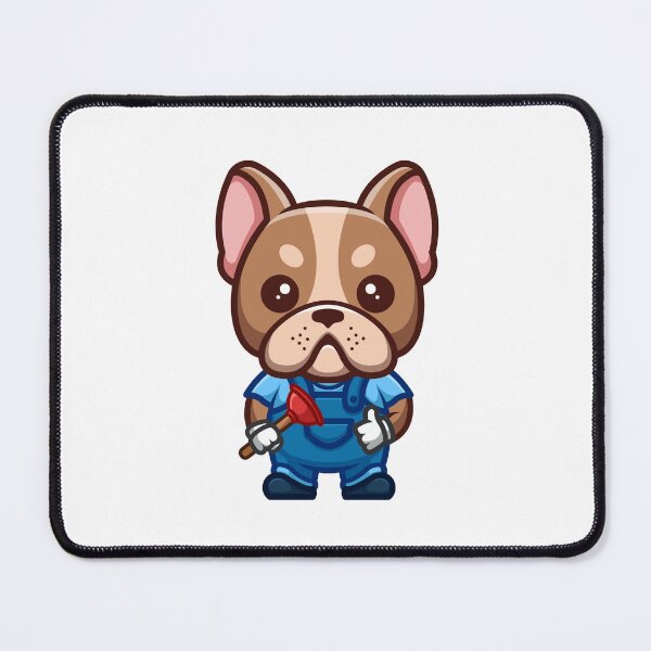 Item preview, French Bulldog Plumber Cute Cartoon designed and sold by GumregaStudio.