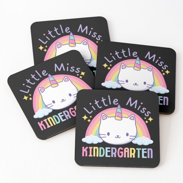 Item preview, Little Miss Kindergarten Rainbow Caticorn Unicorn Cat Back to School designed and sold by jasmynnoel.