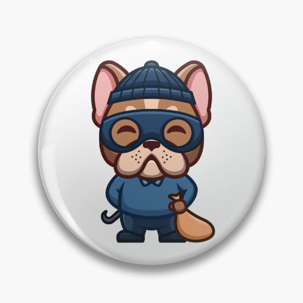Item preview, French Bulldog Thief Cute Cartoon designed and sold by GumregaStudio.