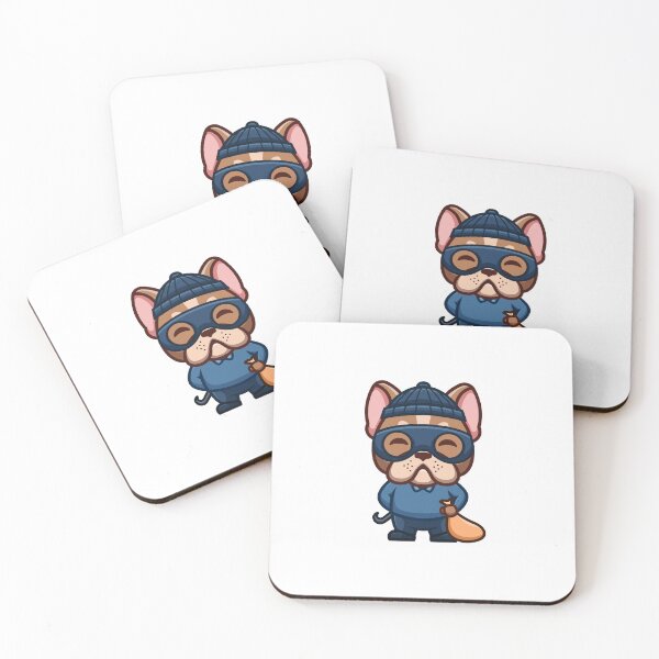Item preview, French Bulldog Thief Cute Cartoon designed and sold by GumregaStudio.