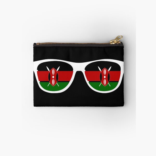 Item preview, Kenya Kenyan Flag on Sunglasses Design - Black designed and sold by PearlMoonGrapes.