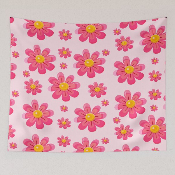 Item preview, pink flowers on a pink background designed and sold by Zhanna Lenivaya.