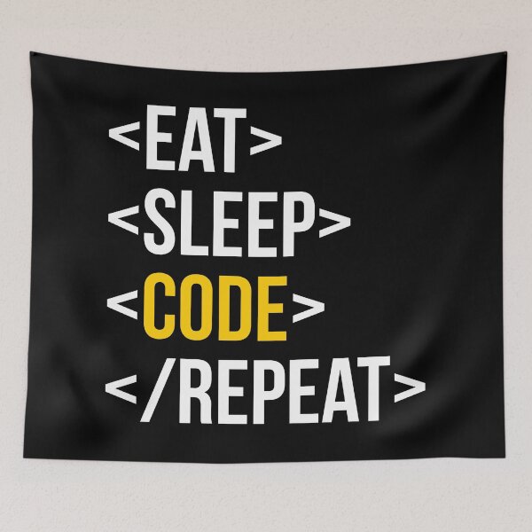 Item preview, Eat Sleep Code Repeat designed and sold by Yeaha.