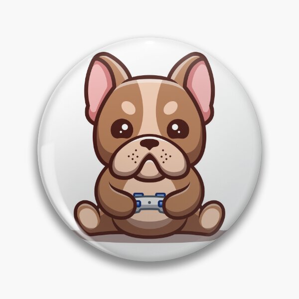 Item preview, French Bulldog Sitting Gaming Cute Cartoon designed and sold by GumregaStudio.