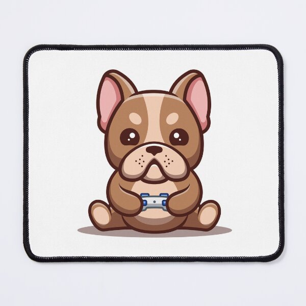 Item preview, French Bulldog Sitting Gaming Cute Cartoon designed and sold by GumregaStudio.