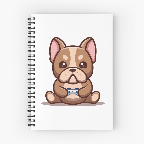 Item preview, French Bulldog Sitting Gaming Cute Cartoon designed and sold by GumregaStudio.