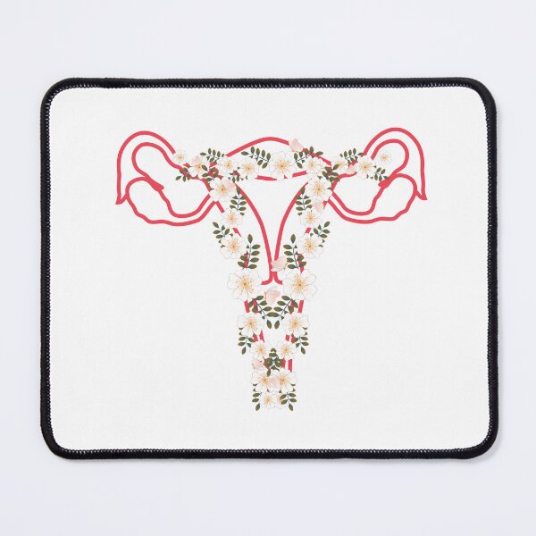Item preview, Red Female Reproductive System With Florals designed and sold by SMillustrations.