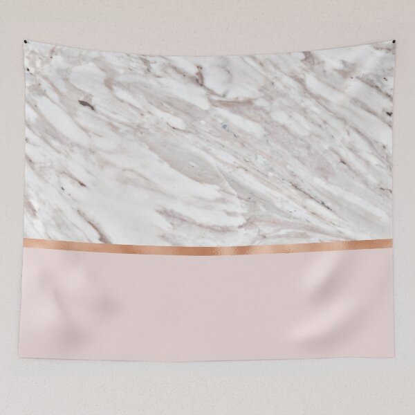 Item preview, Calacatta marble on rose gold blush designed and sold by marbleco.