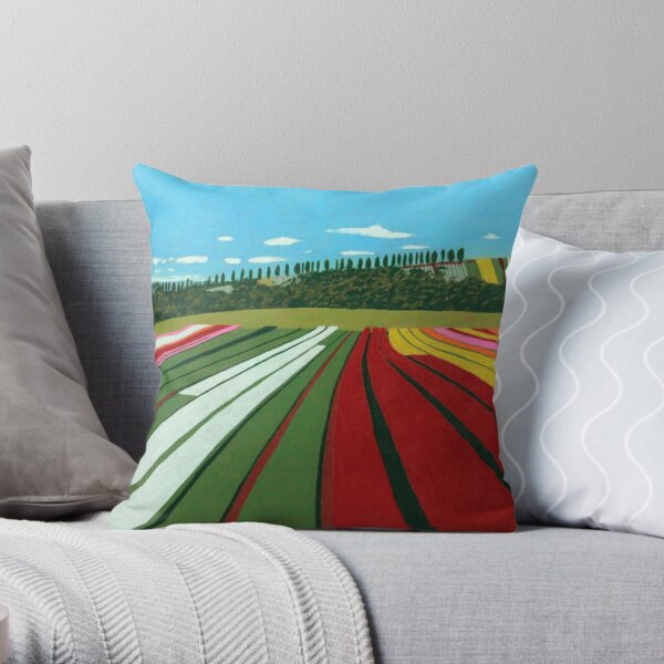 Tulip Farm, Table Cape Throw Pillow