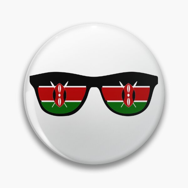 Item preview, Kenya Kenyan Flag on Sunglasses Design designed and sold by PearlMoonGrapes.