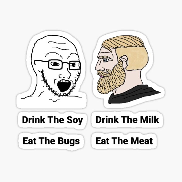 "Soy Boy vs Chad" Sticker for Sale by AndreMonthy Redbubble