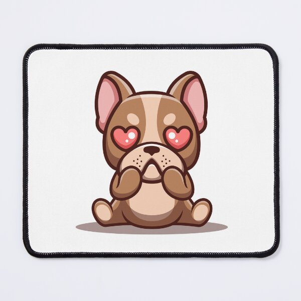 Item preview, French Bulldog Sitting Shocked Cute Cartoon designed and sold by GumregaStudio.