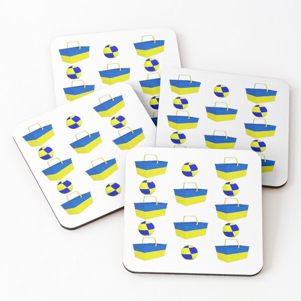 Item preview, Basket & ball blue yellow combo  designed and sold by UniqueDesignHub.