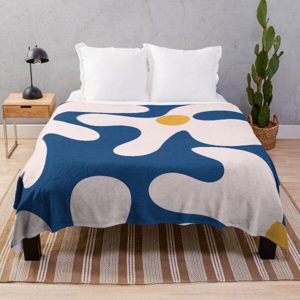 Item preview, Abstract Flowers Blue White designed and sold by technicolorable_art.